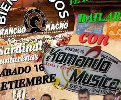 Invitacion A Bailar y Disfrutar La Musica Del Grupo Komando Musical