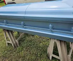 Se Vende Ataúd Azul Metálico Coffin Barato