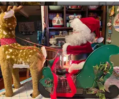 Papa Noel Santa Claus y Sus Renos Navideños